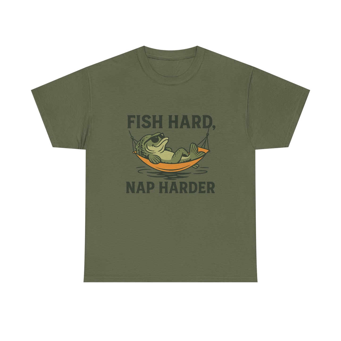 Fish Hard, Nap Harder Funny Fishing Shirt