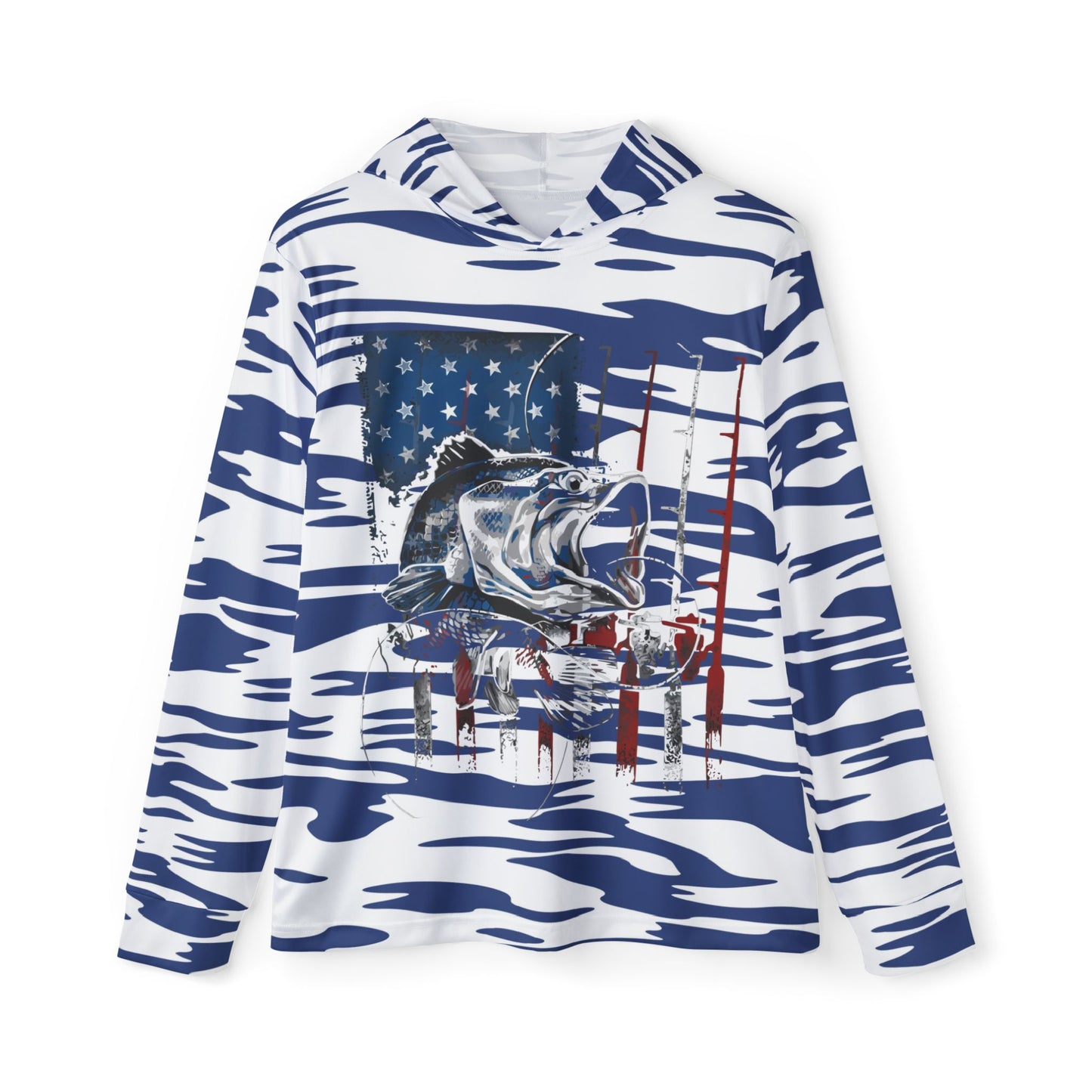 Stars & Stripes Bass Hooded Fishing Shirt