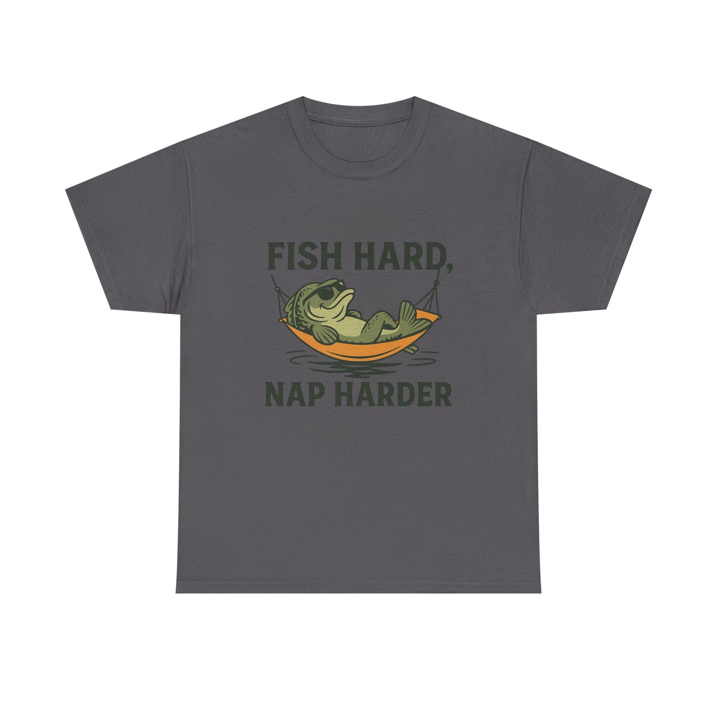 Fish Hard, Nap Harder Funny Fishing Shirt